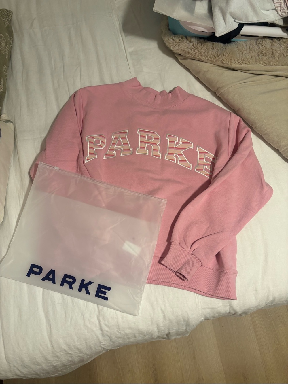 PARKE Pink Crewneck Sweatshirt for Women